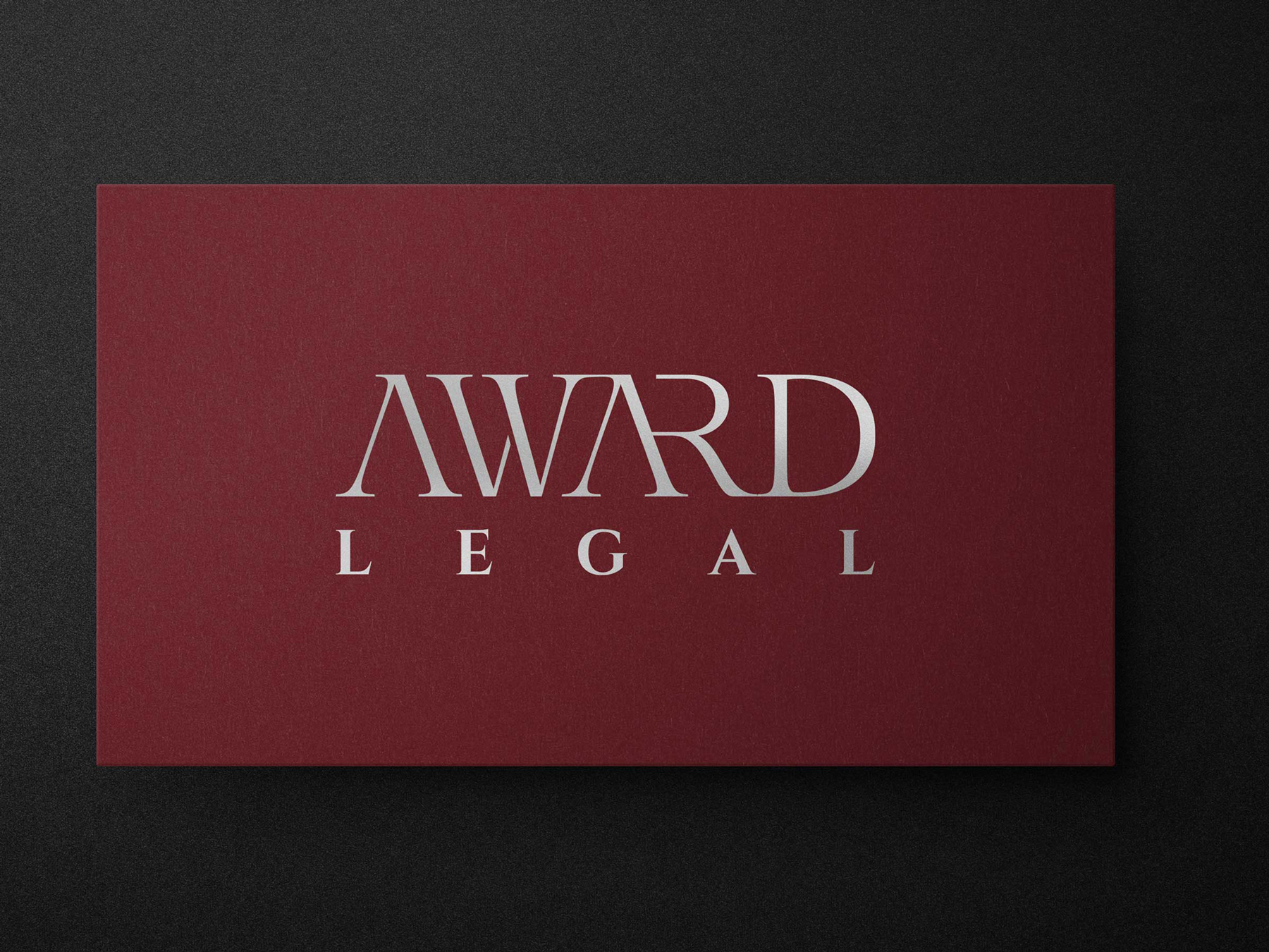 AWard Legal visual identity mockups