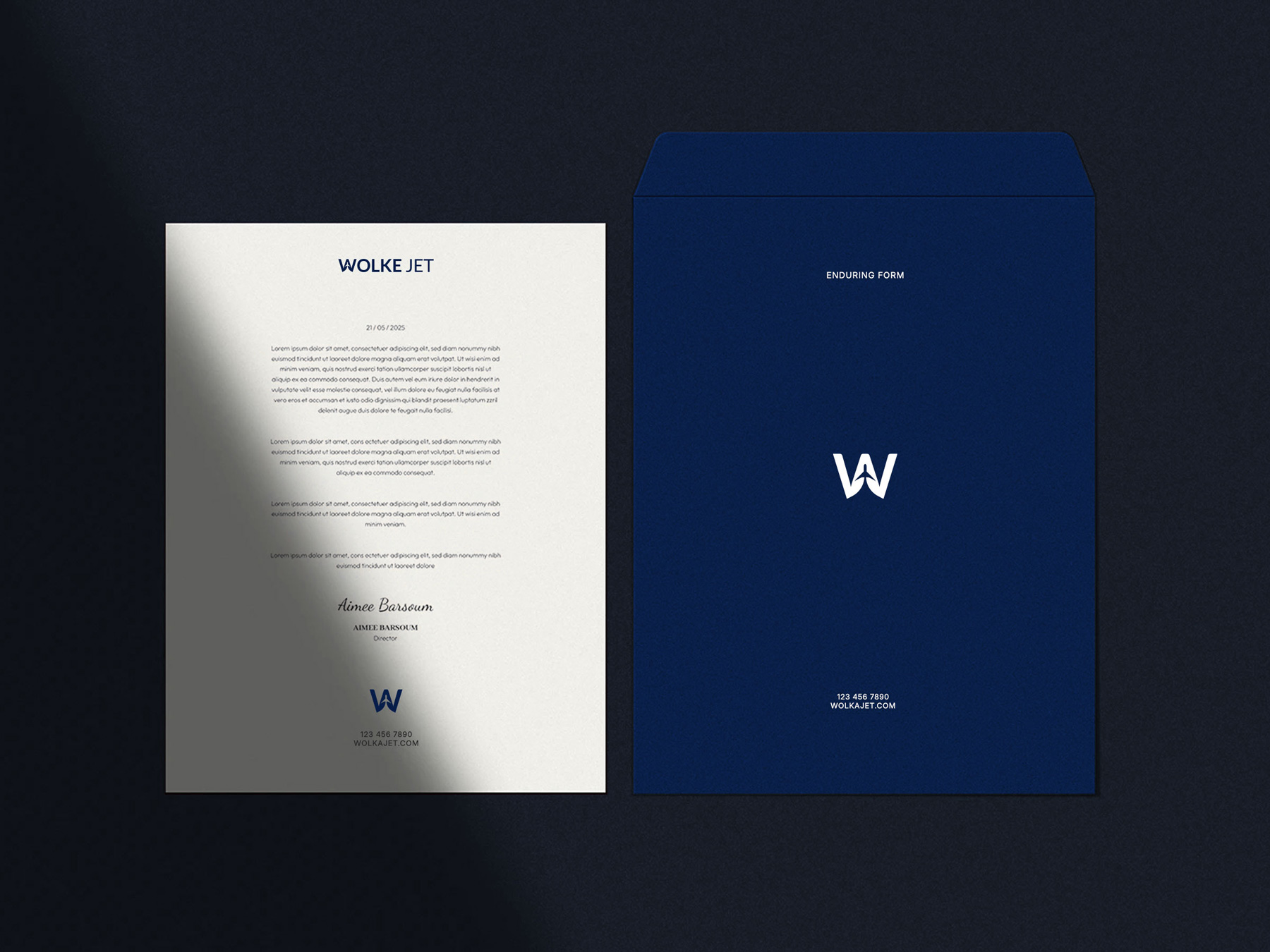 premium visual communication sample for Wolke Jet