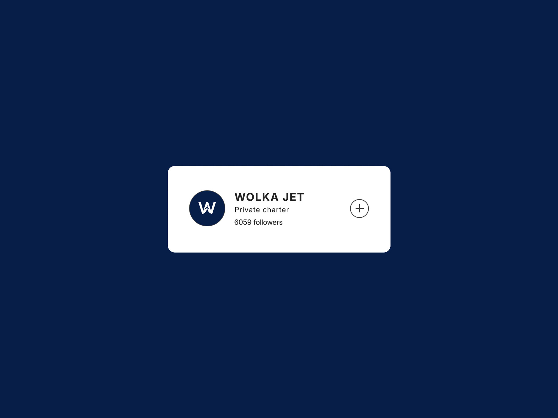 Wolke Jet branding design social media icon