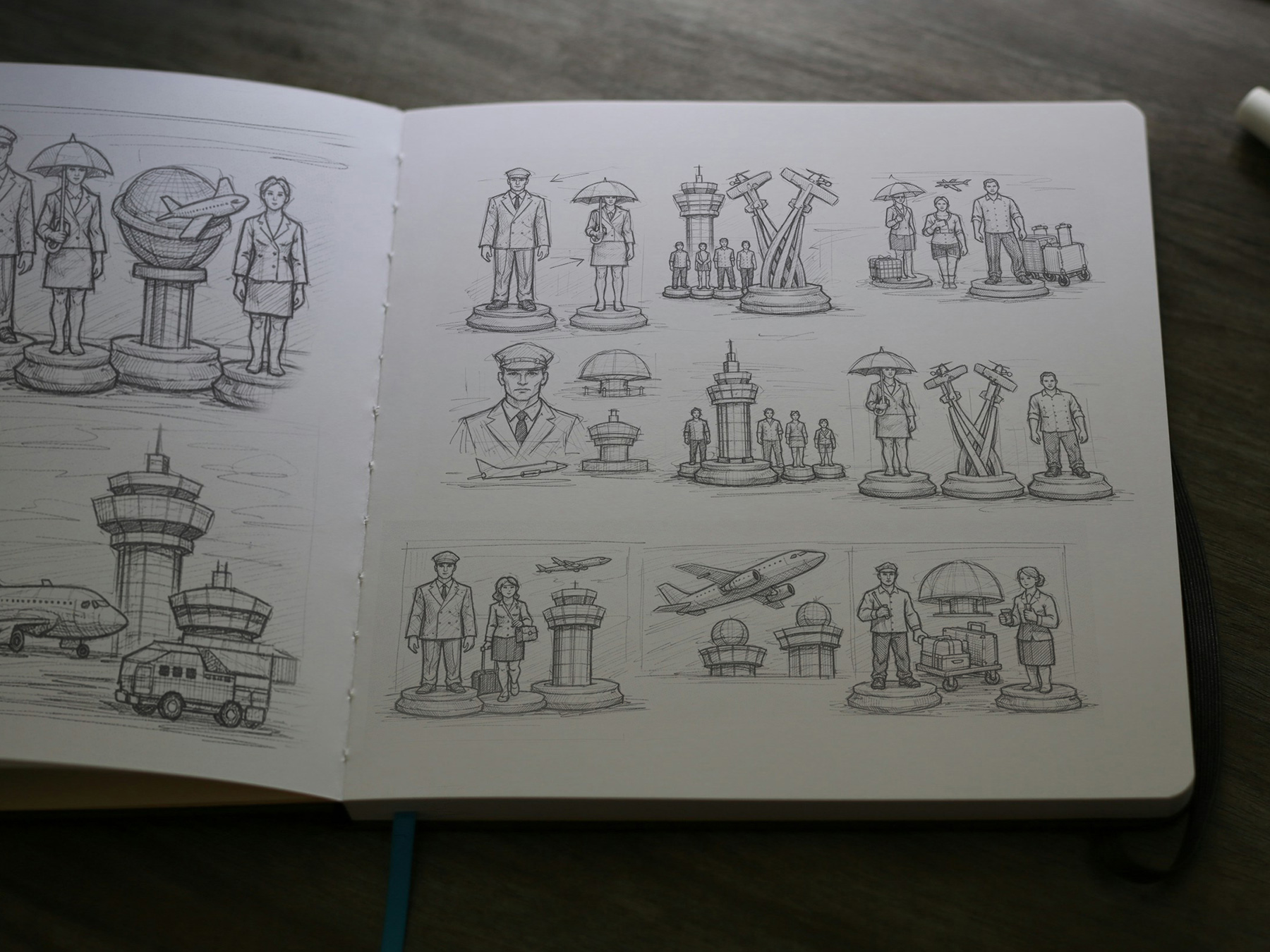 Aviation Chess Concept Sketches